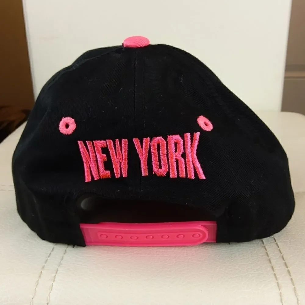 (3/$20) KBETHOS black and neon pink New York cap